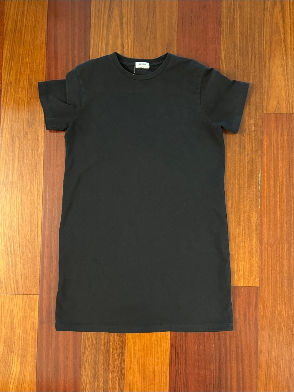 Re/Done 90s Tee Shirt Dress in Black